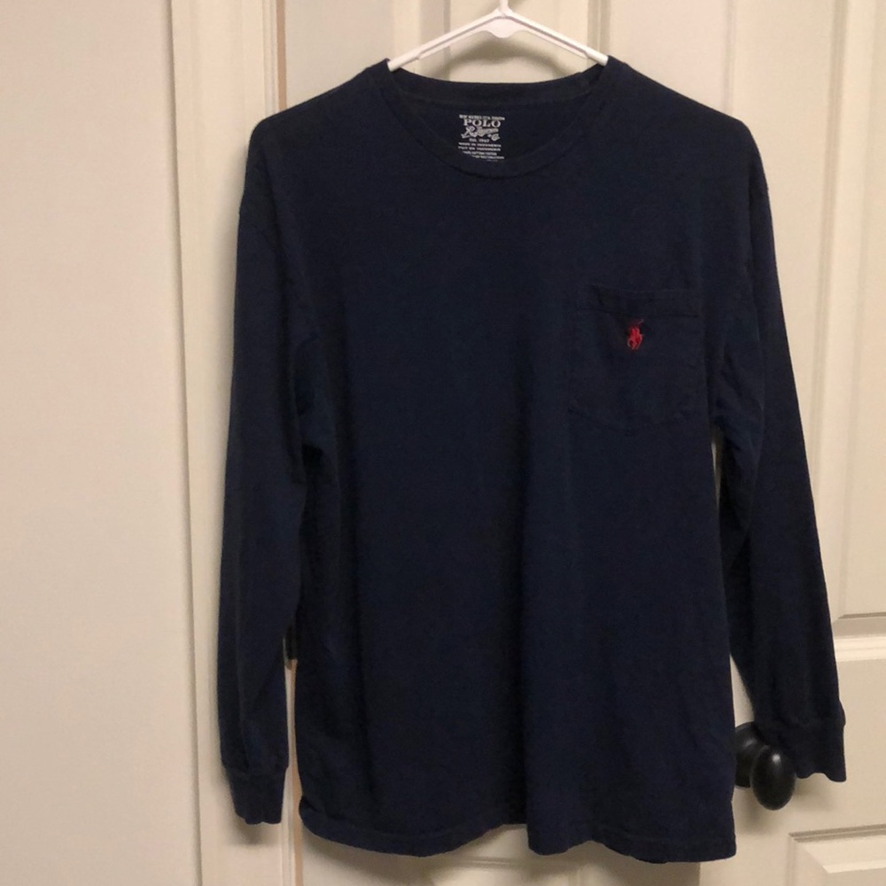 Mens long sleeve polo t-shirt